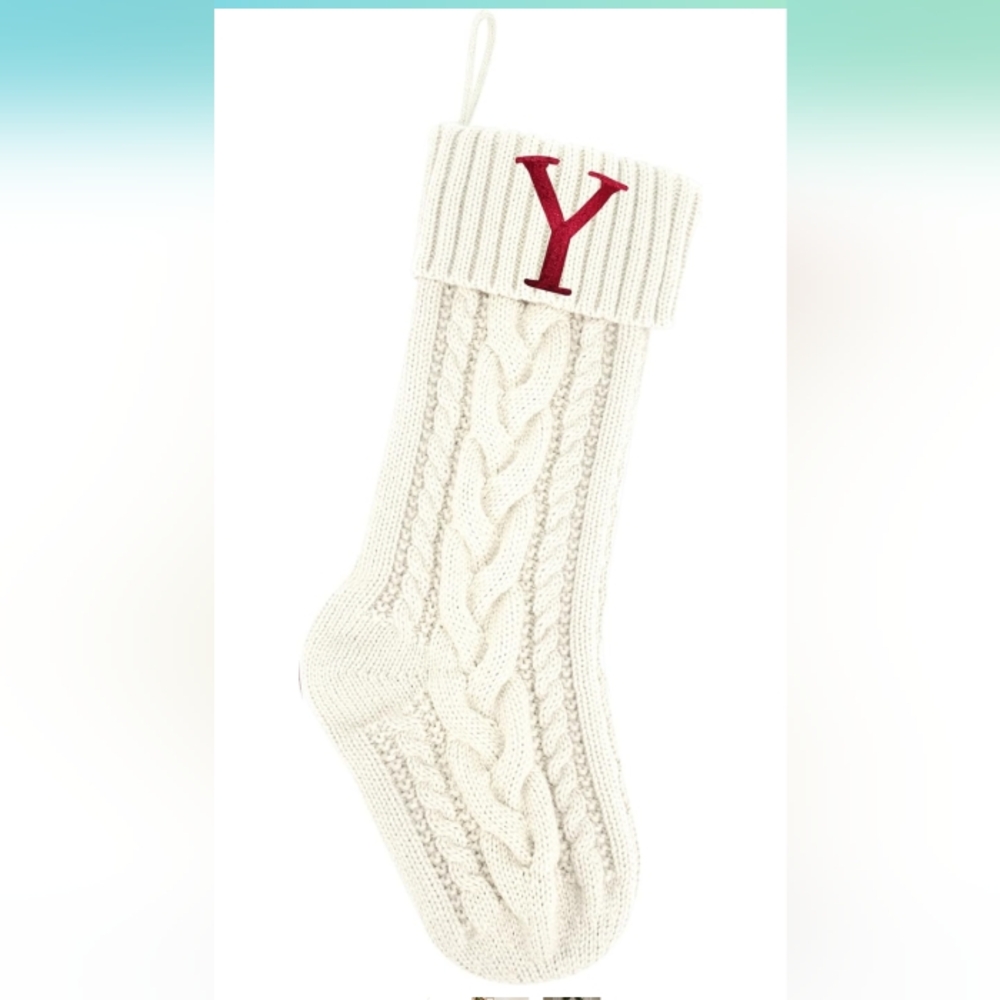 Kunyida 18 Inches Letter Y Personalized Initial Monogram Christmas Stocking NWT